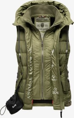 Marikoo Vestes Sans Manches Gilet Taisaa Femme Kaki -Marikoo Boutique 056ae9c4c2a37e4a2c12c9492ca0c8b7