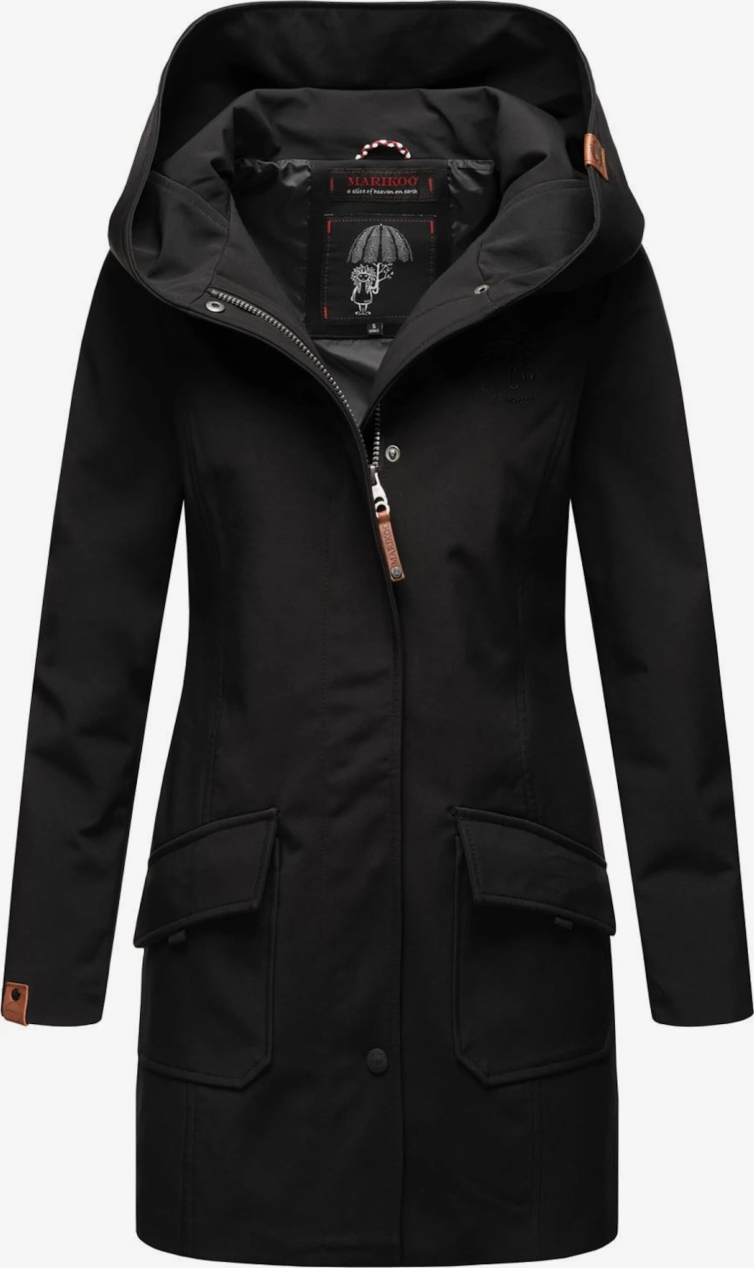 Marikoo Manteaux De Pluie Manteau Fonctionnel Mayleen Femme Noir 3 Marikoo Manteaux De Pluie Manteau Fonctionnel Mayleen Femme Noir