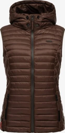 Marikoo Vestes Sans Manches Gilet Hasenpfote Femme Chocolat