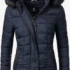 Marikoo Vestes Dhiver Veste D’hiver Unique Femme Bleu Nuit -Marikoo Boutique 0dbe00f301486780061aaeec540d36b0