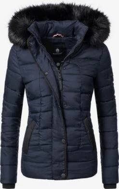 Marikoo Vestes Dhiver Veste D’hiver Unique Femme Bleu Nuit