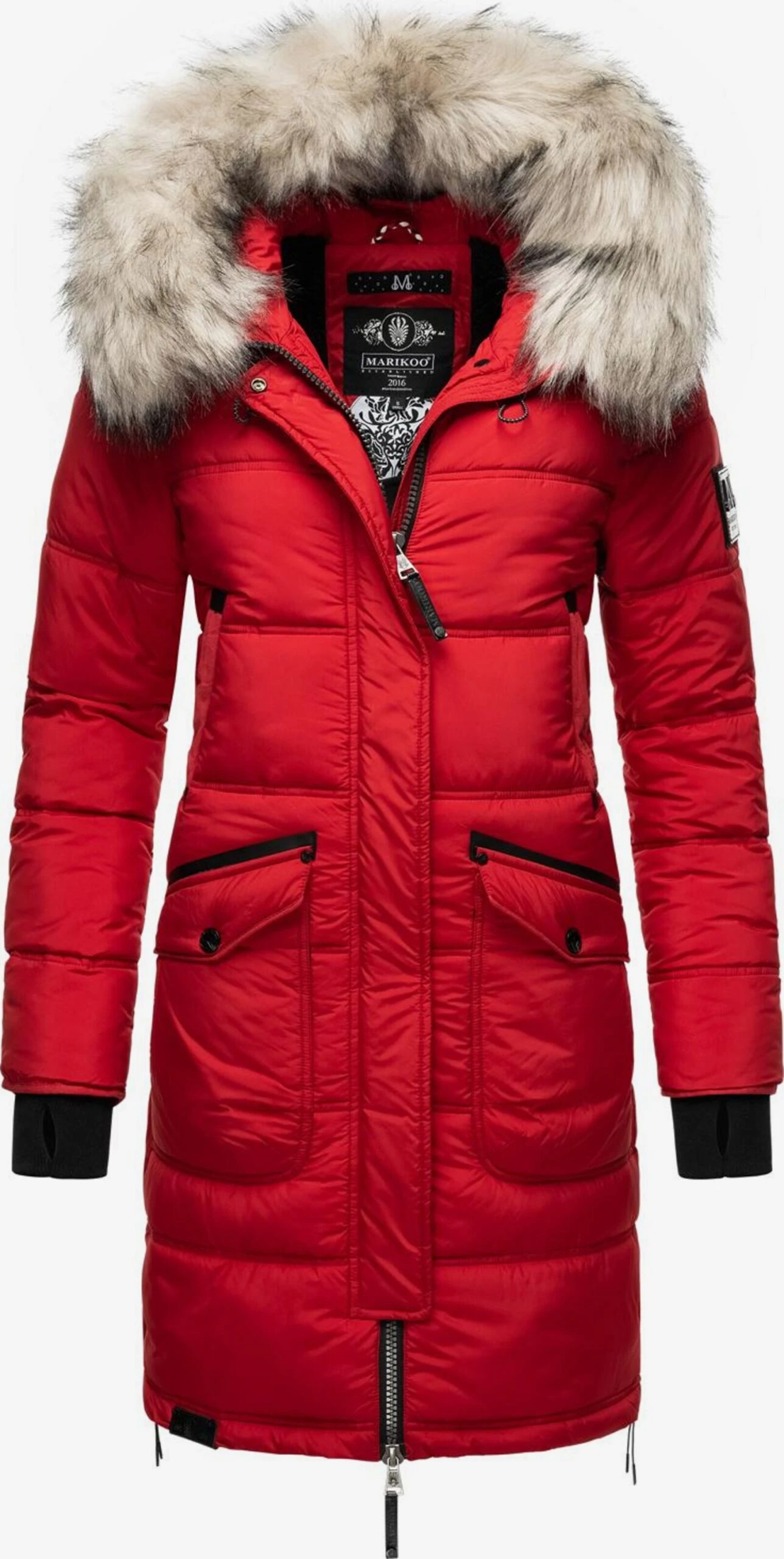 Marikoo Manteaux Dhiver Manteau D’hiver Chaskaa Femme Rouge 3 Marikoo Manteaux Dhiver Manteau D’hiver Chaskaa Femme Rouge