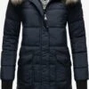 Marikoo Manteaux Dhiver Manteau D’hiver Chaskaa Femme Bleu Marine -Marikoo Boutique 175c73f5050e3523a705e616bbd251c7