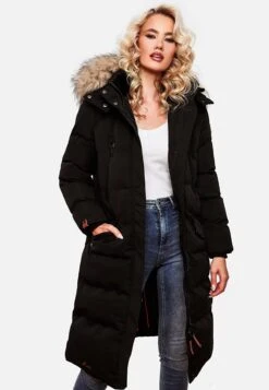 Marikoo Manteaux Dhiver Manteau D’hiver Schneesternchen Femme Noir -Marikoo Boutique 17822b9758d5ee8c4f687cd855af96ca