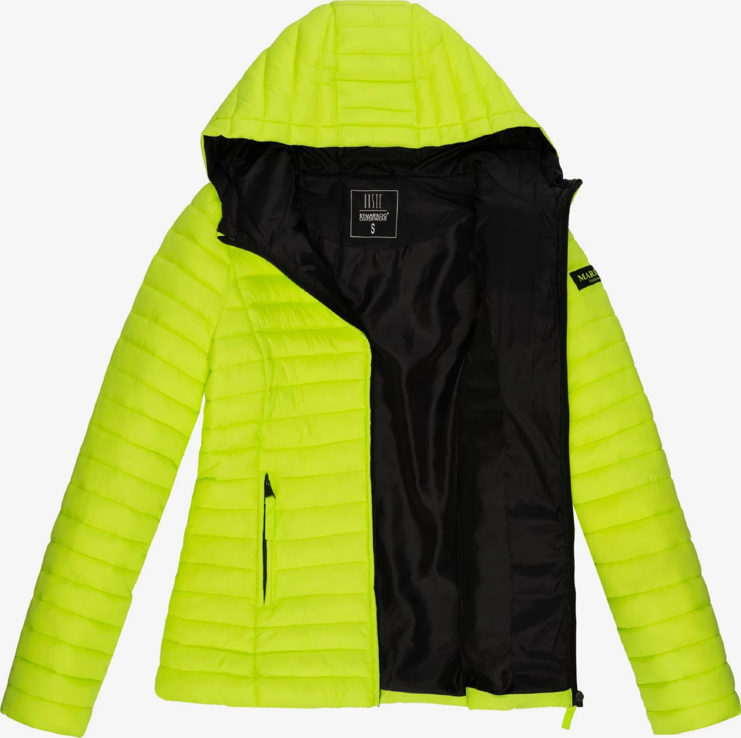 Marikoo Vestes De Mi-saison Veste Mi-saison Asraa Femme Vert Fluo 6 Marikoo Vestes De Mi-saison Veste Mi-saison Asraa Femme Vert Fluo – Image 4