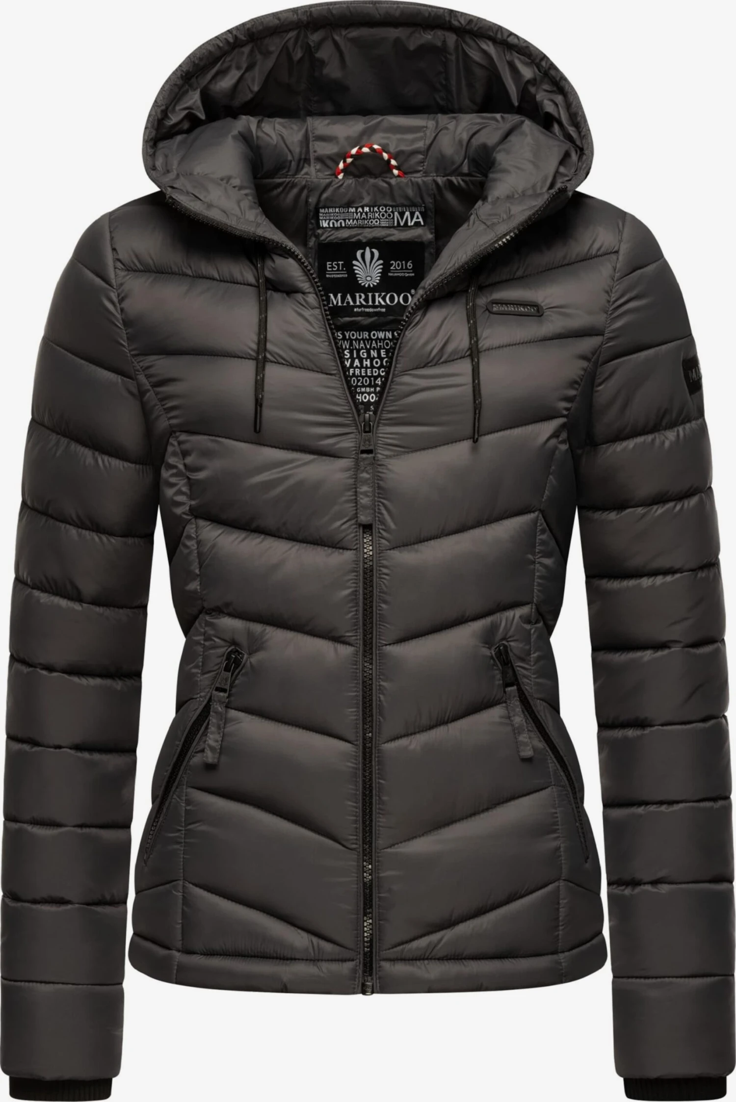 Marikoo Vestes De Mi-saison Veste Mi-saison Kuala Femme Anthracite 3 Marikoo Vestes De Mi-saison Veste Mi-saison Kuala Femme Anthracite