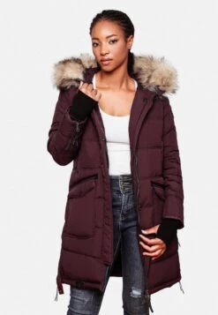 Marikoo Manteaux Dhiver Manteau D’hiver Chaskaa Femme Bordeaux -Marikoo Boutique 2323f44e1fd85345594ff87c45cbef2d