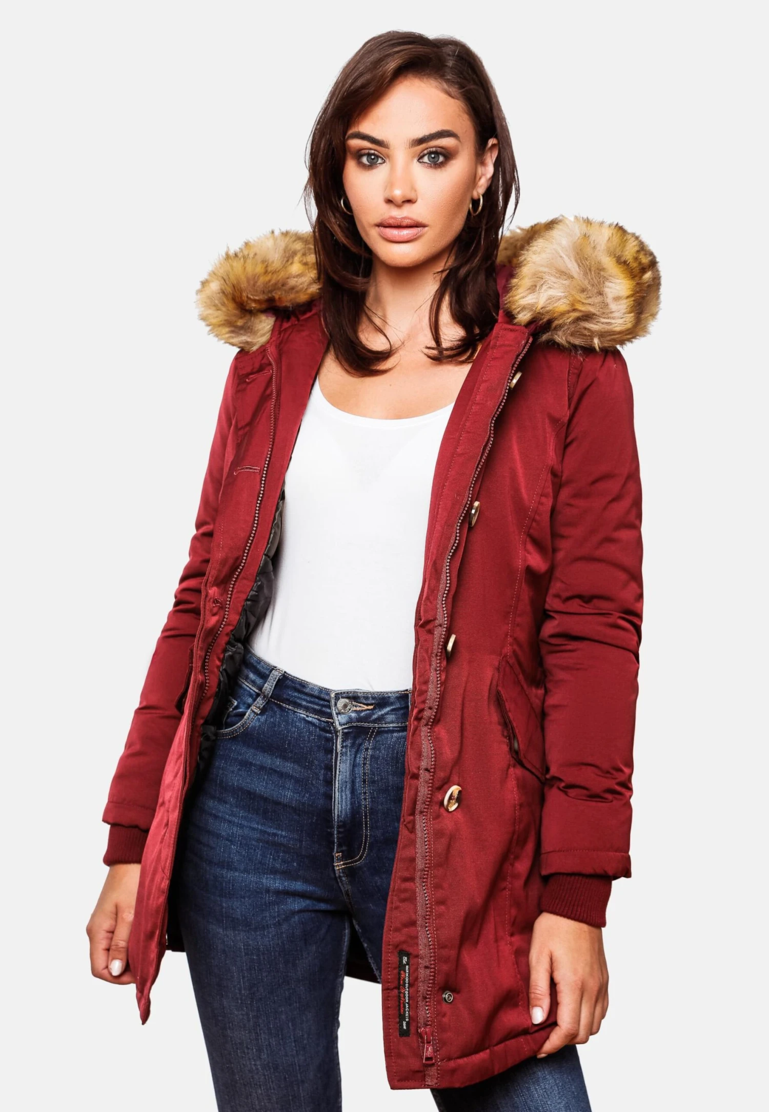 Marikoo Parkas Parka D’hiver Karmaa Femme Rouge / Rouge Sang 7 Marikoo Parkas Parka D’hiver Karmaa Femme Rouge / Rouge Sang – Image 5