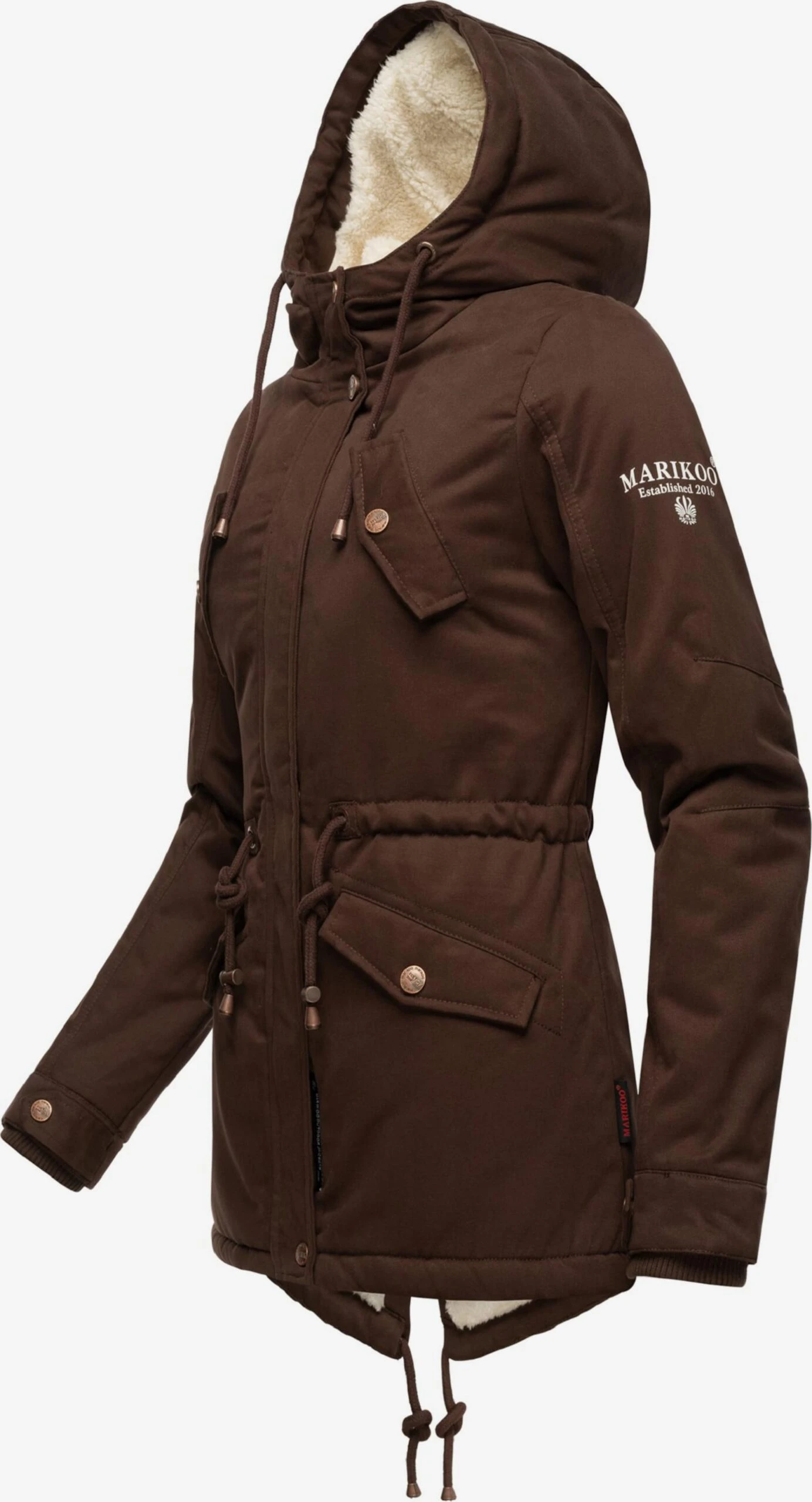 Marikoo Vestes Dhiver Veste D’hiver Manolya Femme Brun Foncé 4 Marikoo Vestes Dhiver Veste D’hiver Manolya Femme Brun Foncé – Image 2