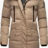 Marikoo Manteaux Dhiver Manteau D’hiver Schneesternchen Femme Beige