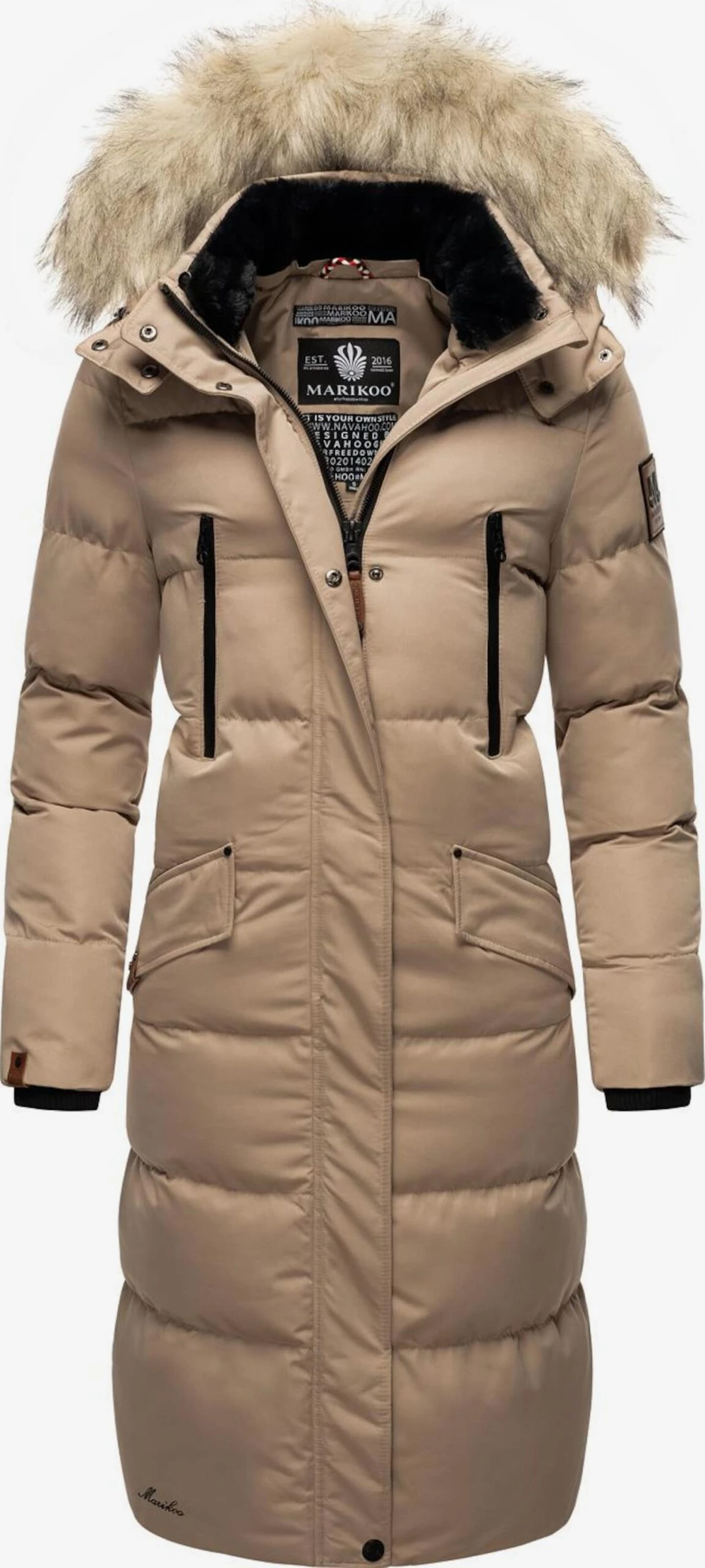 Marikoo Manteaux Dhiver Manteau D’hiver Schneesternchen Femme Beige 3 Marikoo Manteaux Dhiver Manteau D’hiver Schneesternchen Femme Beige