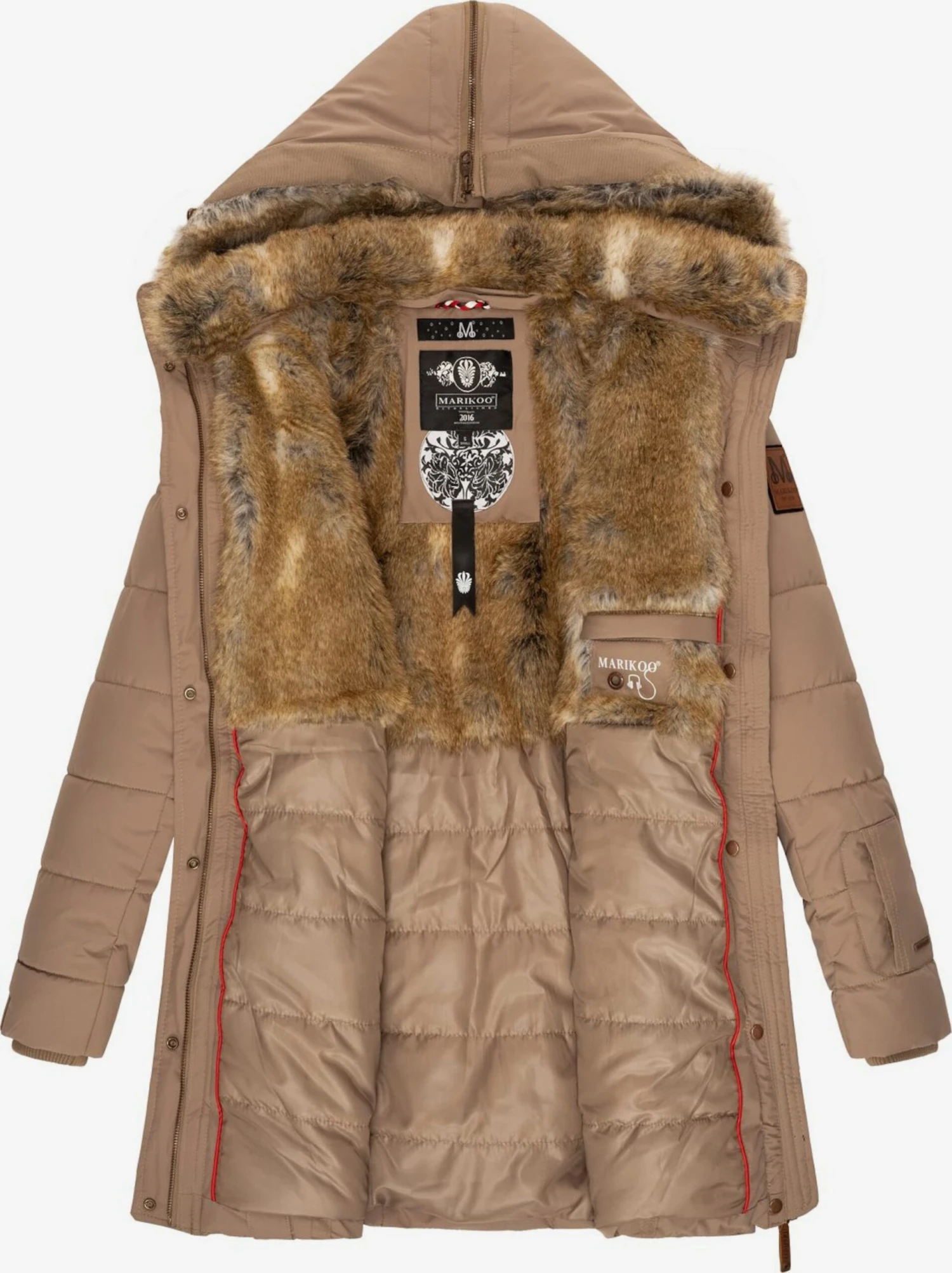 Marikoo Manteaux Courts Manteau D’hiver Femme Marron 8 Marikoo Manteaux Courts Manteau D’hiver Femme Marron – Image 6