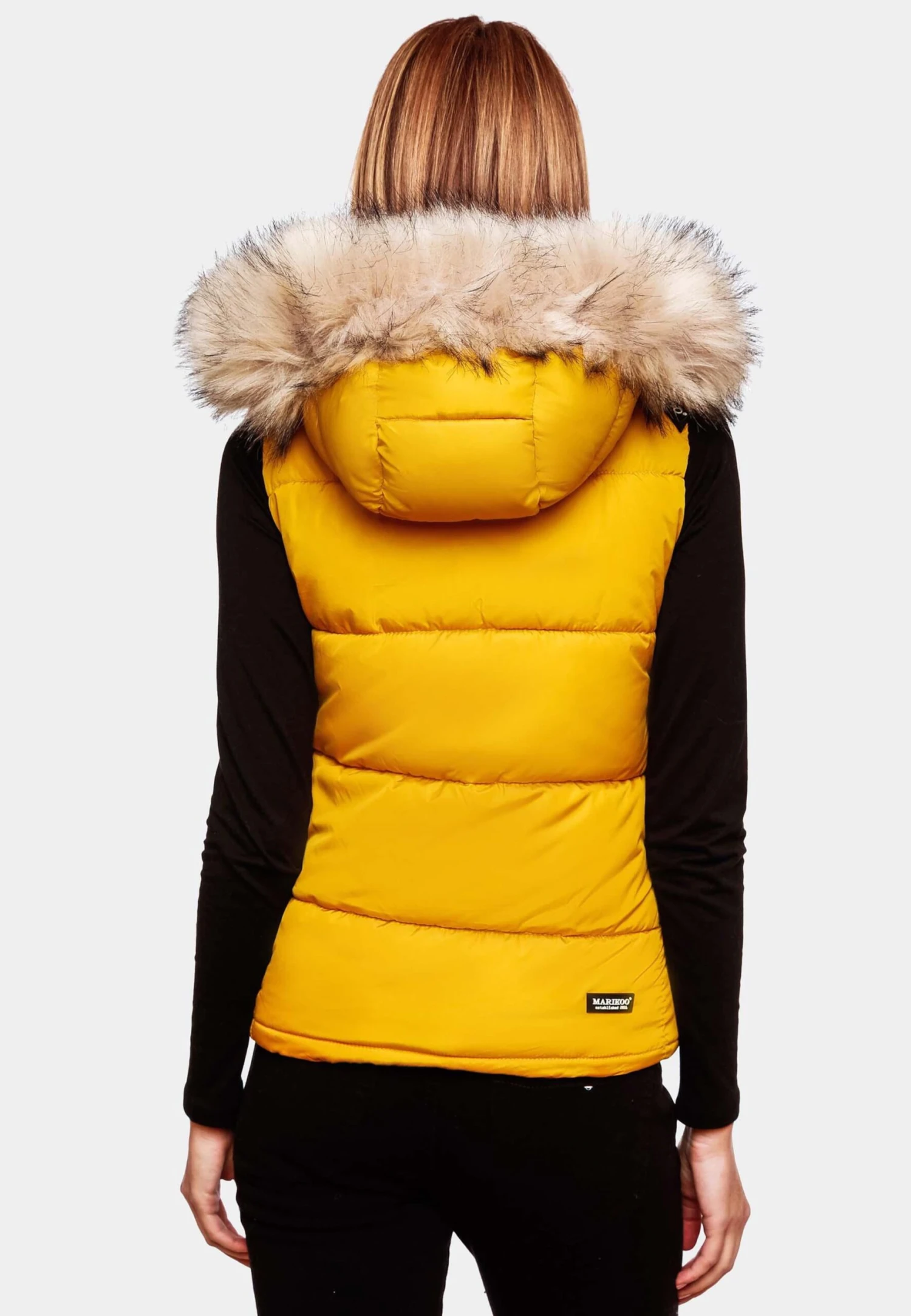 Marikoo Vestes Sans Manches Gilet Eisflöckchen Femme Jaune 11 Marikoo Vestes Sans Manches Gilet Eisflöckchen Femme Jaune – Image 9