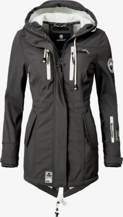 Marikoo Manteaux De Pluie Manteau Fonctionnel Zimtzicke Femme Gris Foncé