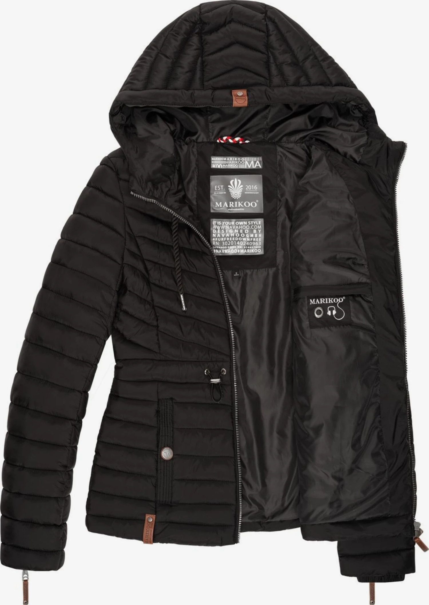 Marikoo Vestes De Mi-saison Veste Mi-saison Aniyaa Femme Noir 4 Marikoo Vestes De Mi-saison Veste Mi-saison Aniyaa Femme Noir – Image 2