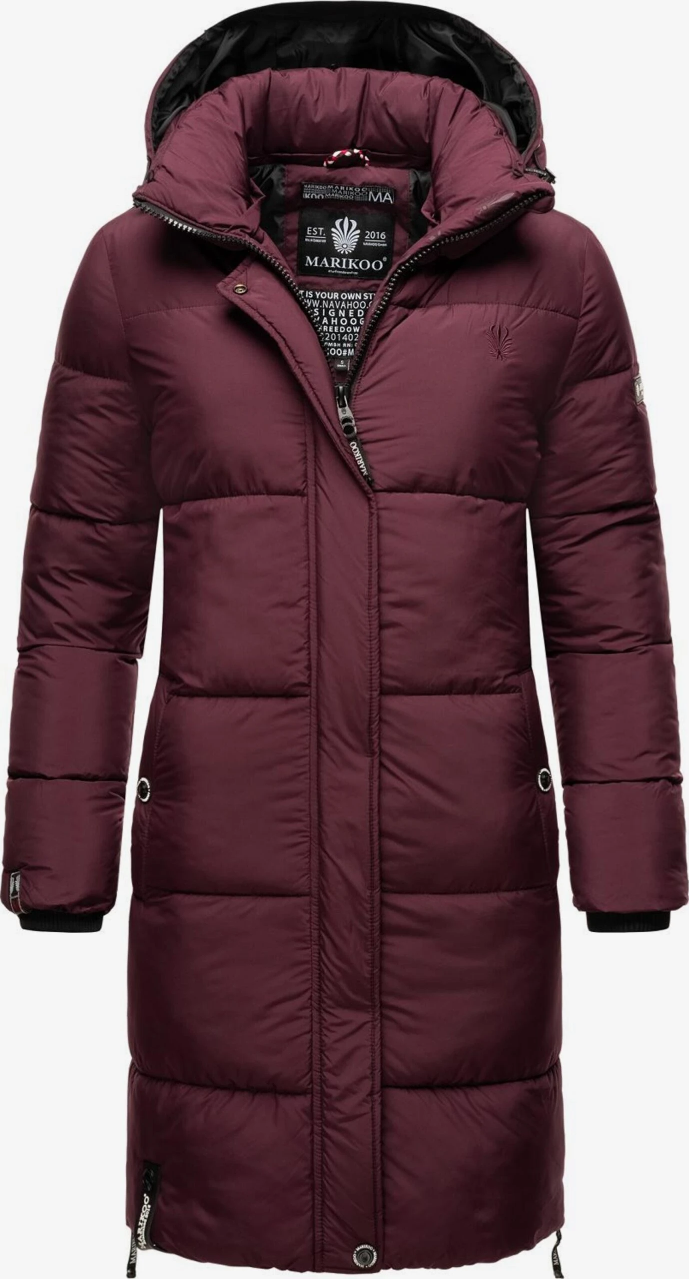 Marikoo Manteaux Dhiver Manteau D’hiver Femme Rouge Cerise 4 Marikoo Manteaux Dhiver Manteau D’hiver Femme Rouge Cerise – Image 2