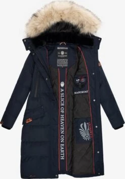 Marikoo Manteaux Dhiver Manteau D’hiver Schneesternchen Femme Bleu Marine -Marikoo Boutique 3b6bdf888ca218aafb2c4bd8c8cac33d