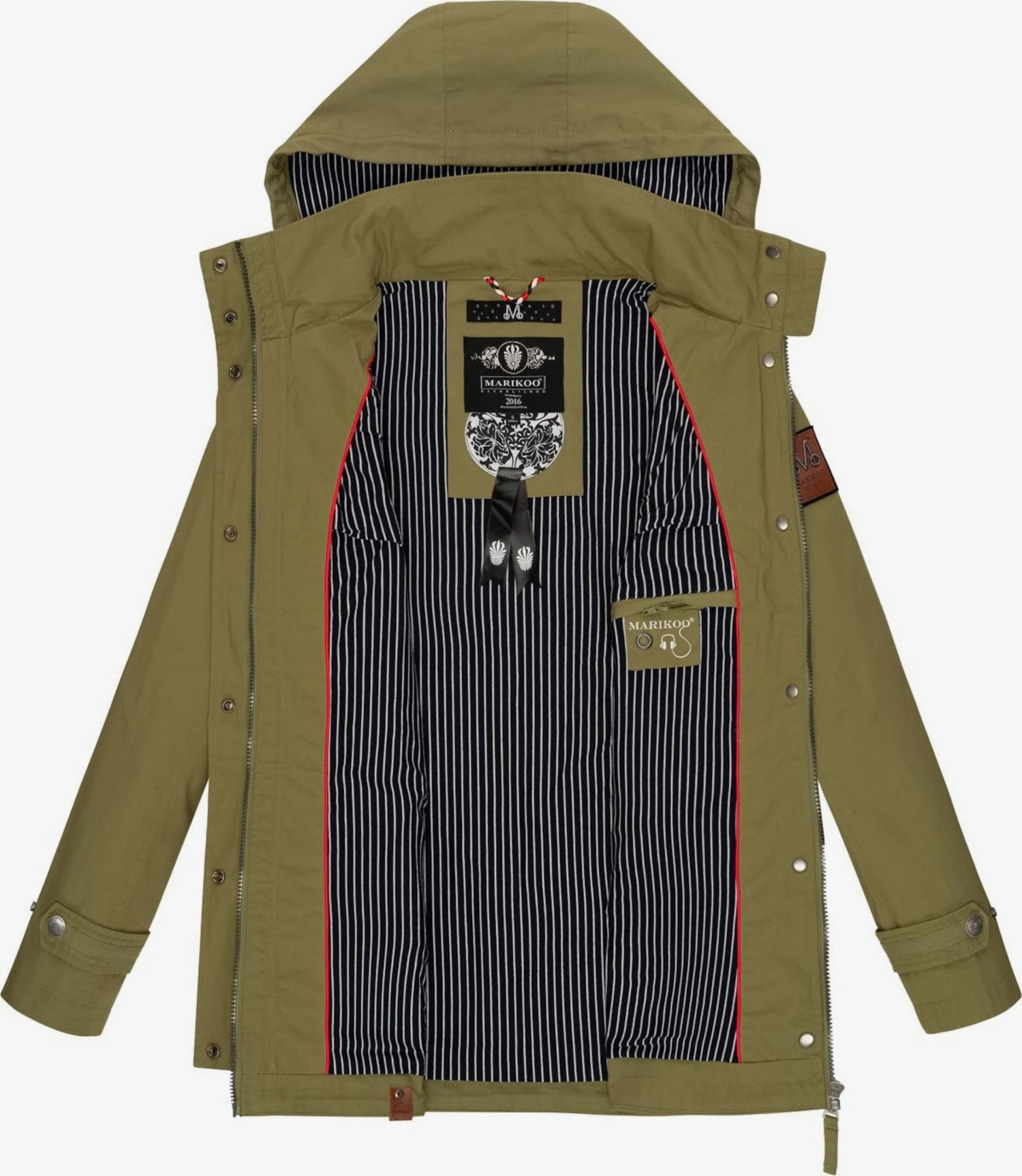 Marikoo Parkas Parka Mi-saison Nyokoo Femme Olive 7 Marikoo Parkas Parka Mi-saison Nyokoo Femme Olive – Image 5