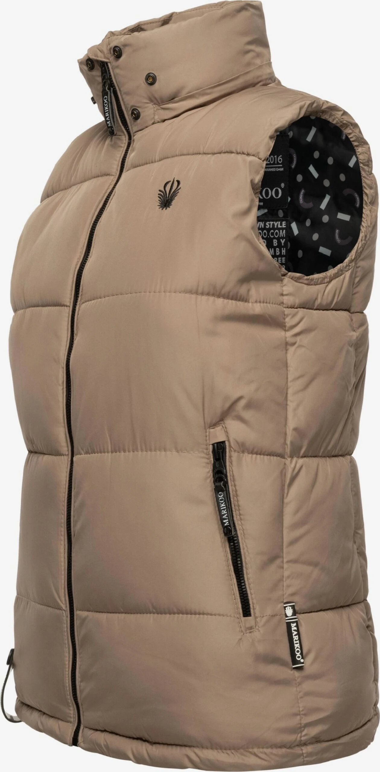 Marikoo Vestes Sans Manches Gilet Eisflöckchen Femme Marron 4 Marikoo Vestes Sans Manches Gilet Eisflöckchen Femme Marron – Image 2