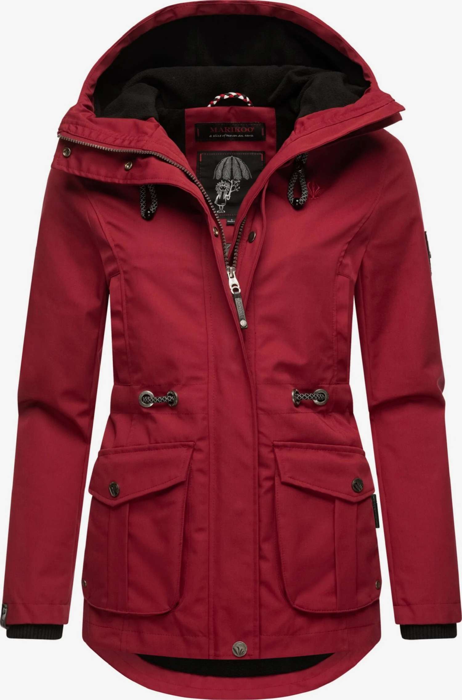 Marikoo Parkas Parka Mi-saison Babetaa Femme Rouge Sang 6 Marikoo Parkas Parka Mi-saison Babetaa Femme Rouge Sang – Image 4
