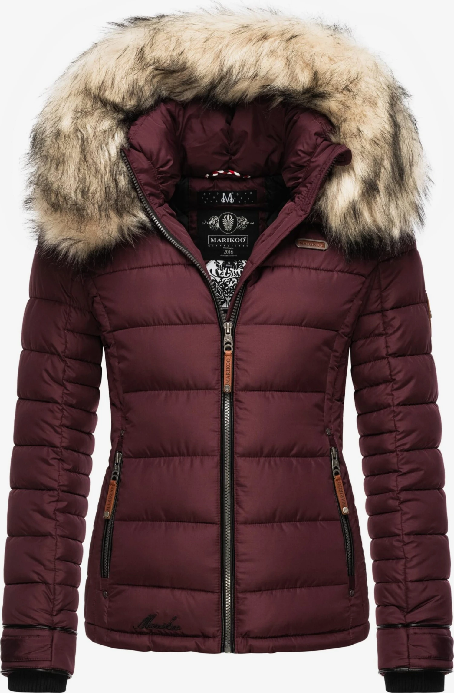 Marikoo Vestes Dhiver Veste D’hiver Lerikaa Femme Bordeaux 3 Marikoo Vestes Dhiver Veste D’hiver Lerikaa Femme Bordeaux