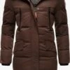 Marikoo Manteaux Dhiver Manteau D’hiver Schneesternchen Femme Marron