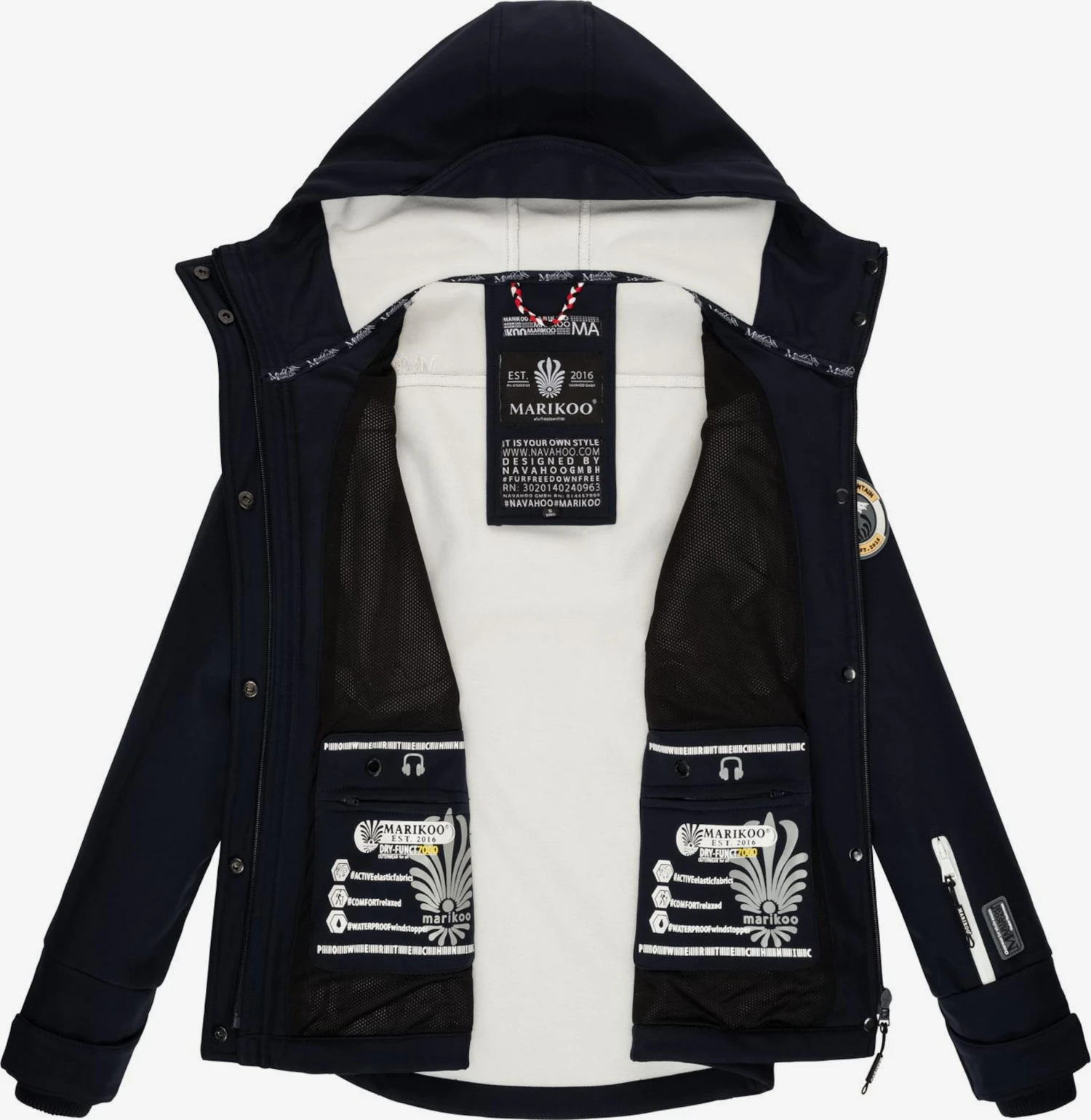 Marikoo Vestes De Mi-saison Veste Mi-saison Femme Bleu 7 Marikoo Vestes De Mi-saison Veste Mi-saison Femme Bleu – Image 5