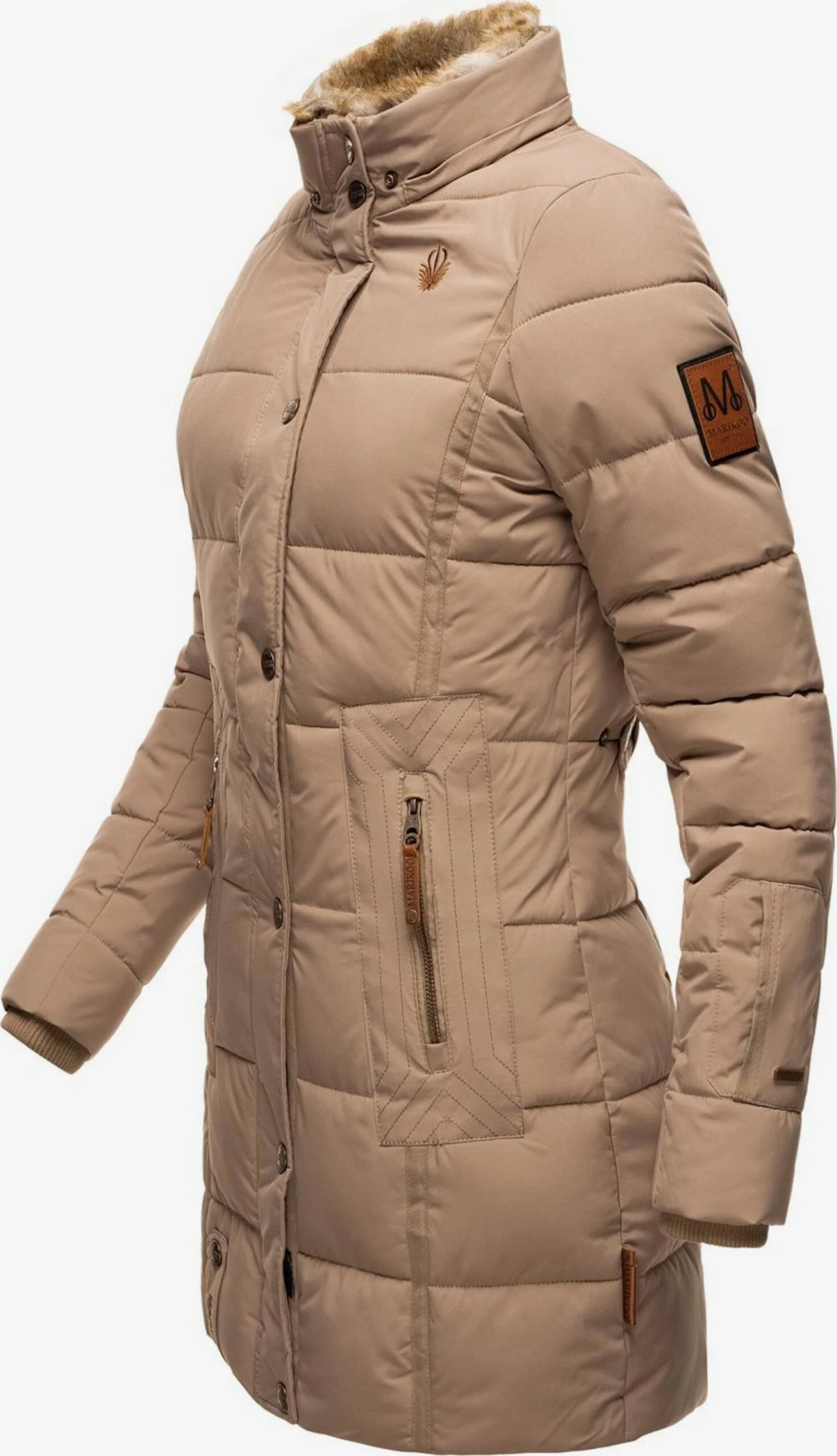 Marikoo Manteaux Courts Manteau D’hiver Femme Marron 7 Marikoo Manteaux Courts Manteau D’hiver Femme Marron – Image 5