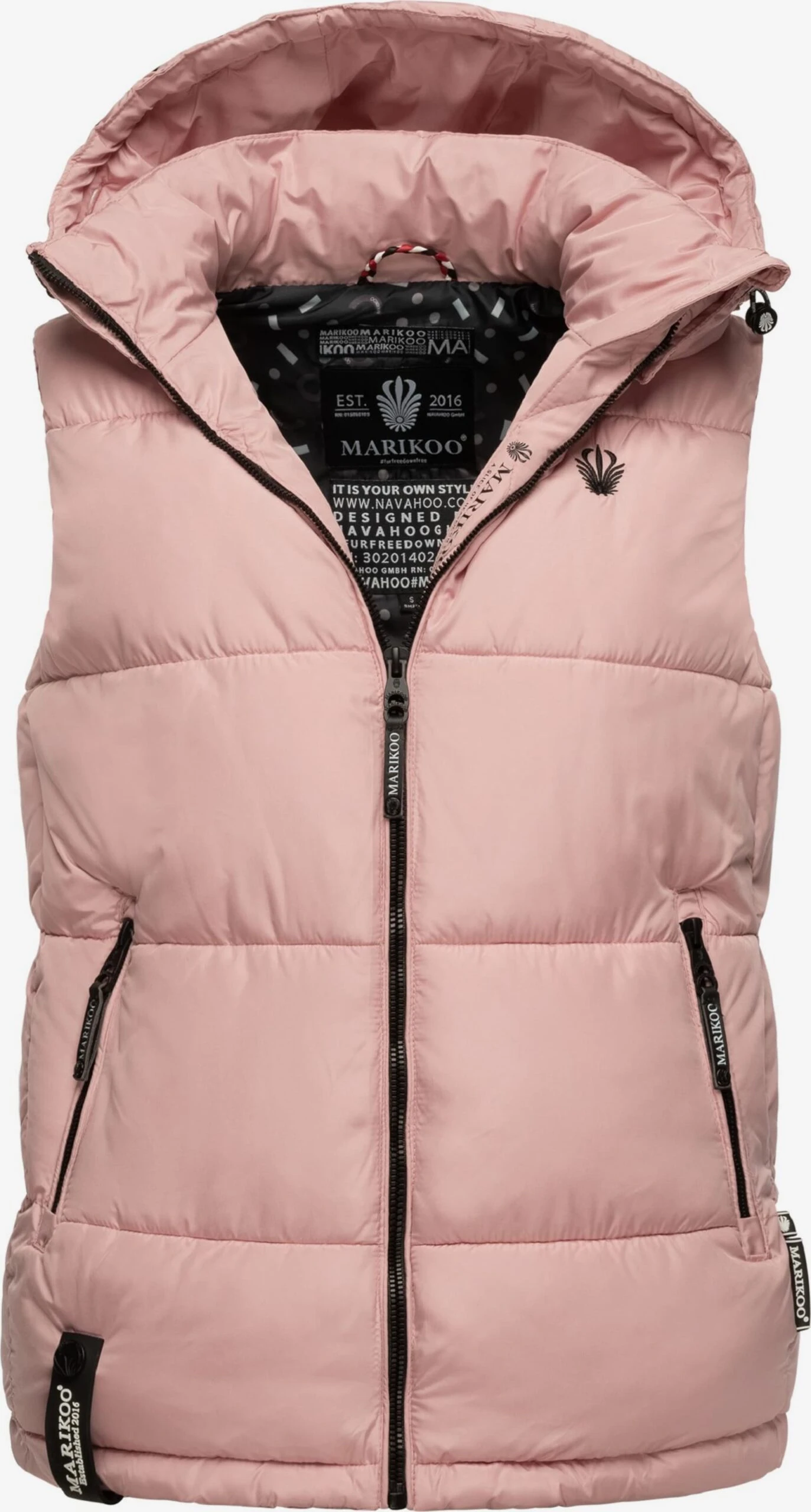 Marikoo Vestes Sans Manches Gilet Eisflöckchen Femme Rose 5 Marikoo Vestes Sans Manches Gilet Eisflöckchen Femme Rose – Image 3