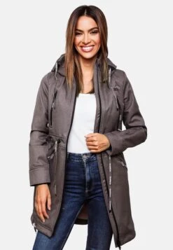 Marikoo Parkas Parka Mi-saison Femme Gris Foncé -Marikoo Boutique 4db4c4a14643f8da302a44ca33bb97f8