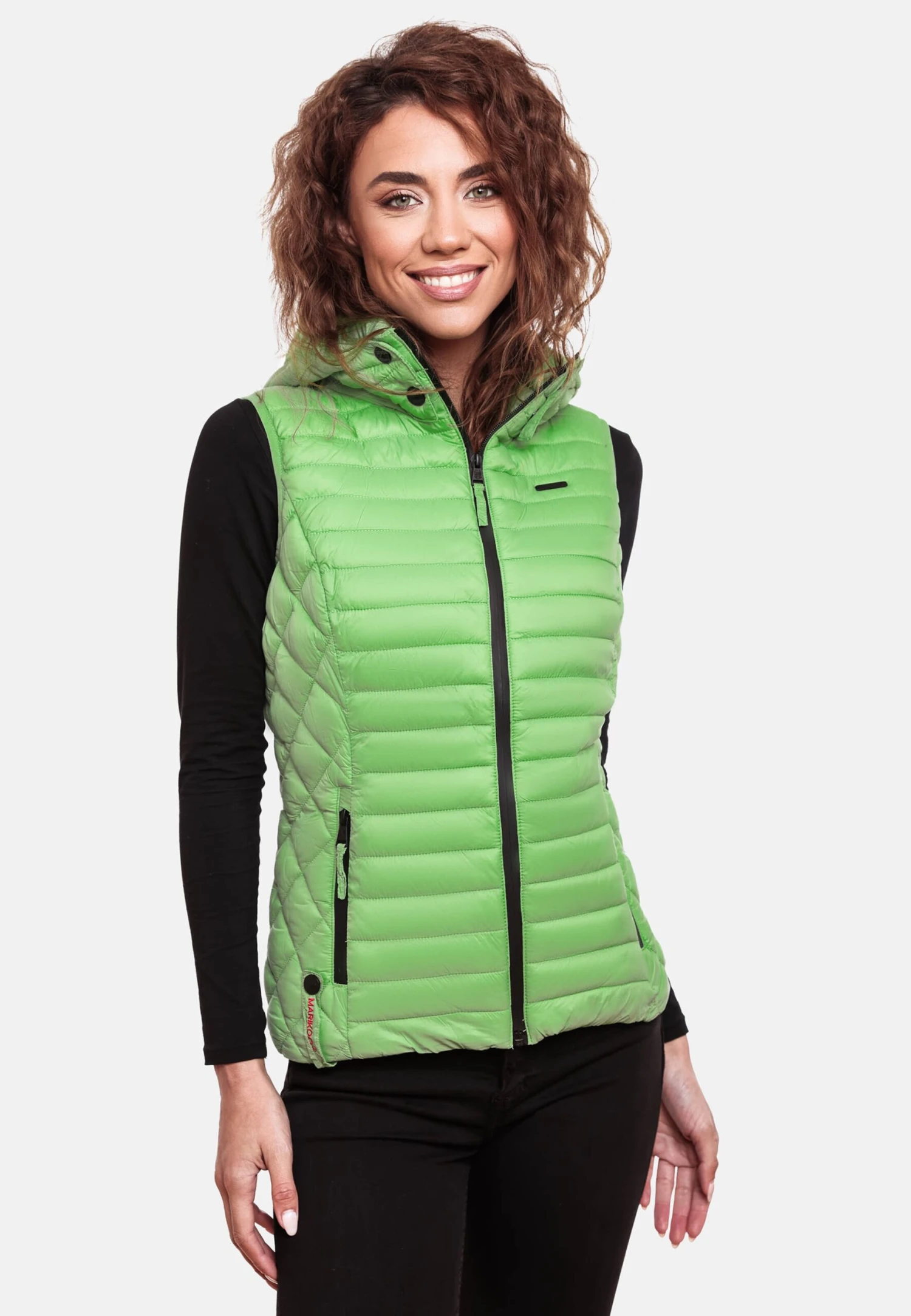 Marikoo Vestes Sans Manches Gilet Femme Vert 8 Marikoo Vestes Sans Manches Gilet Femme Vert – Image 6
