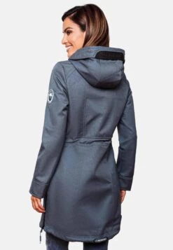 Marikoo Parkas Parka Mi-saison Femme Bleu -Marikoo Boutique 4e676bc60a4174d8fcc4588c29c5a1ee