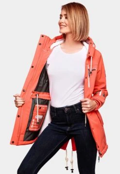 Marikoo Manteaux De Pluie Manteau Fonctionnel Zimtzicke Femme Corail -Marikoo Boutique 5001aaa5fa1edce2d375c5aeec88ed01