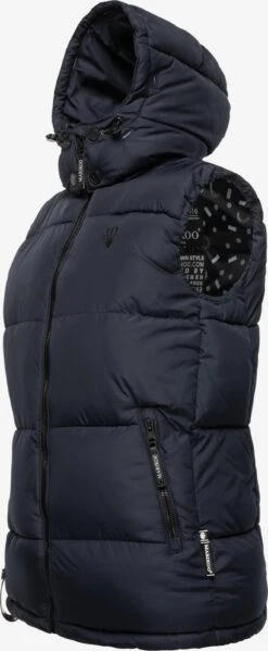 Marikoo Vestes Sans Manches Gilet Eisflöckchen Femme Bleu Marine