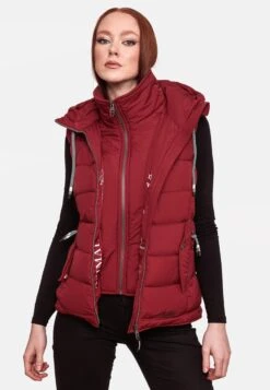 Marikoo Vestes Sans Manches Gilet Taisaa Femme Rouge -Marikoo Boutique 5749f0cd79c5aaa3b9df2b37685d4314