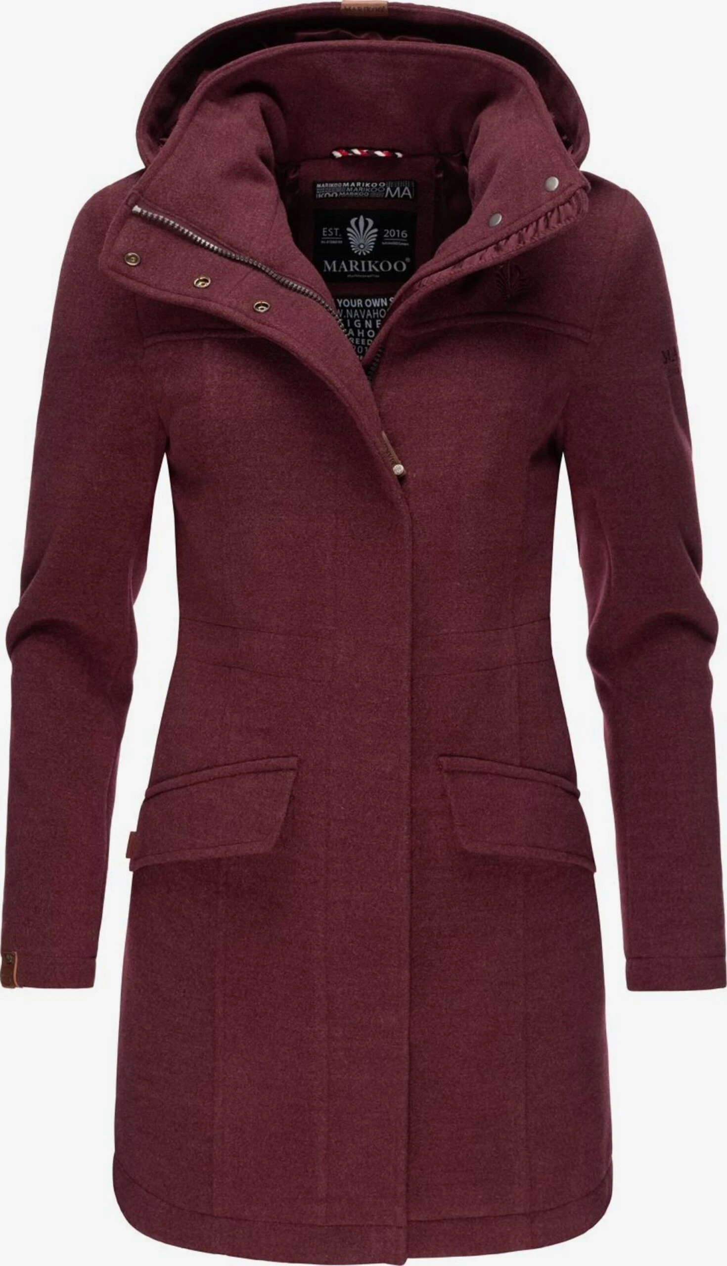 Marikoo Manteaux Dhiver Manteau D’hiver Femme Bordeaux 3 Marikoo Manteaux Dhiver Manteau D’hiver Femme Bordeaux