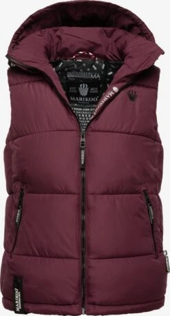 Marikoo Vestes Sans Manches Gilet Eisflöckchen Femme Bordeaux -Marikoo Boutique 5df3c3fe92de1adef6f278234097eba7