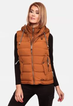 Marikoo Vestes Sans Manches Gilet Taisaa Femme Caramel -Marikoo Boutique 5f84779f15d2a3a96dd929837cfb9ba6