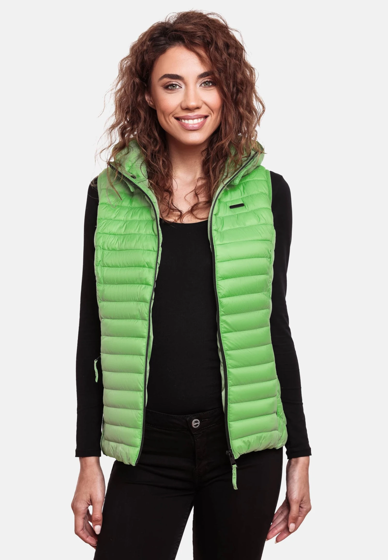 Marikoo Vestes Sans Manches Gilet Femme Vert 11 Marikoo Vestes Sans Manches Gilet Femme Vert – Image 9
