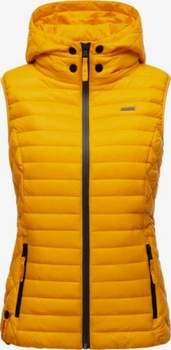 Marikoo Vestes Sans Manches Gilet Hasenpfote Femme Jaune Dor