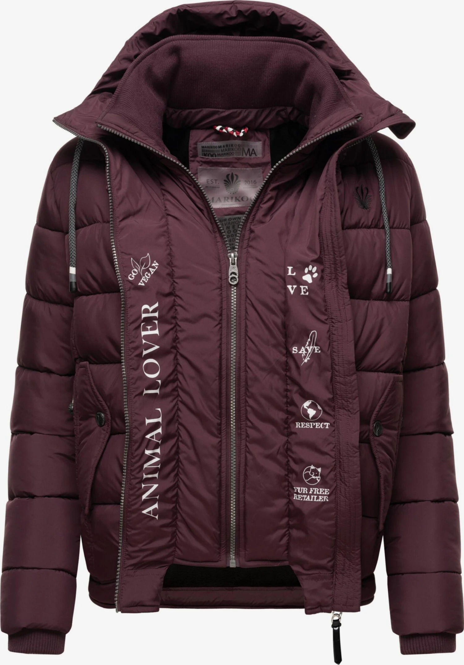 Marikoo Vestes Dhiver Veste D’hiver Taisaa Femme Lie De Vin 7 Marikoo Vestes Dhiver Veste D’hiver Taisaa Femme Lie De Vin – Image 5