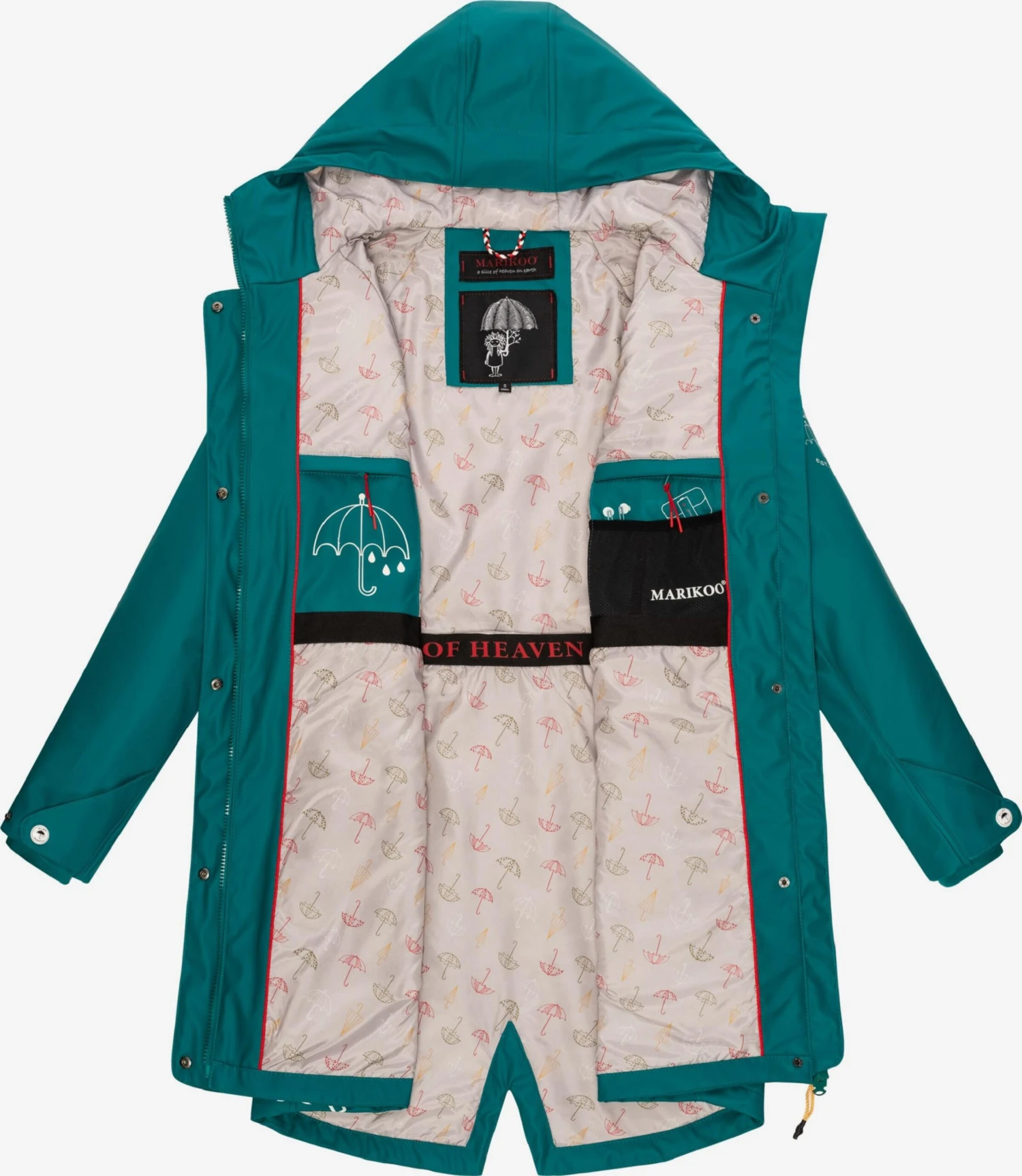 Marikoo Manteaux De Pluie Manteau Fonctionnel Femme Vert Foncé 7 Marikoo Manteaux De Pluie Manteau Fonctionnel Femme Vert Foncé – Image 5