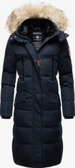 Marikoo Manteaux Dhiver Manteau D’hiver Schneesternchen Femme Bleu Marine