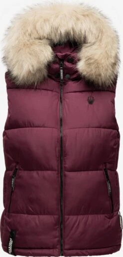 Marikoo Vestes Sans Manches Gilet Eisflöckchen Femme Bordeaux -Marikoo Boutique 754a510c3e819420a46da864ea23ec01