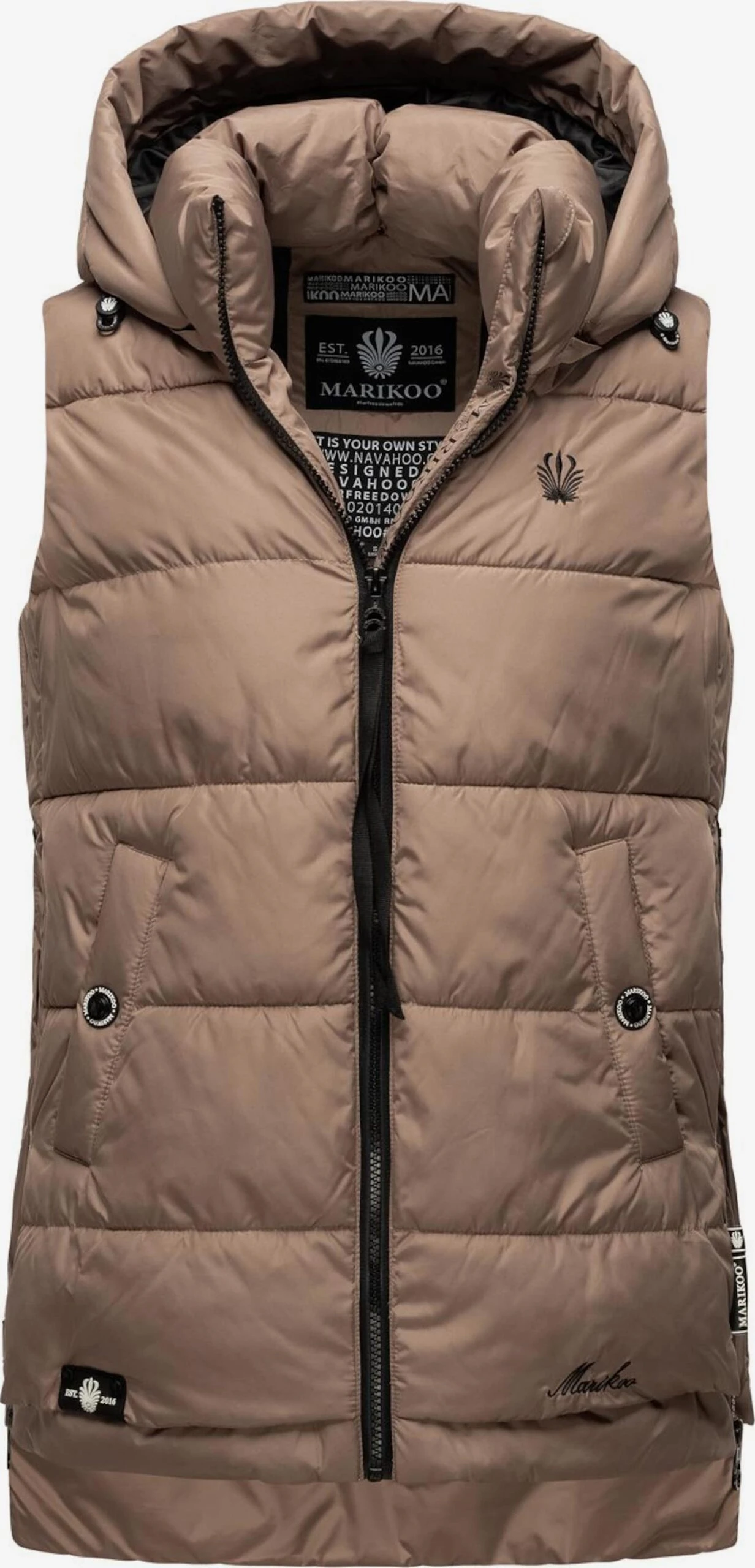 Marikoo Vestes Sans Manches Gilet Zarinaa Femme Marron 3 Marikoo Vestes Sans Manches Gilet Zarinaa Femme Marron