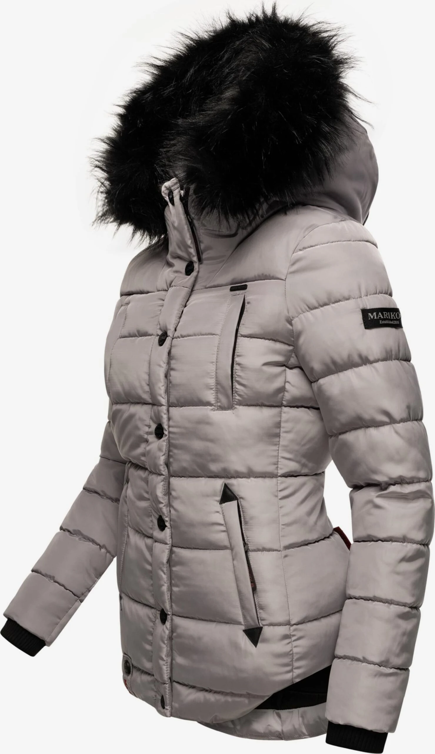 Marikoo Vestes Dhiver Veste D’hiver Lotusblüte Femme Gris 4 Marikoo Vestes Dhiver Veste D’hiver Lotusblüte Femme Gris – Image 2