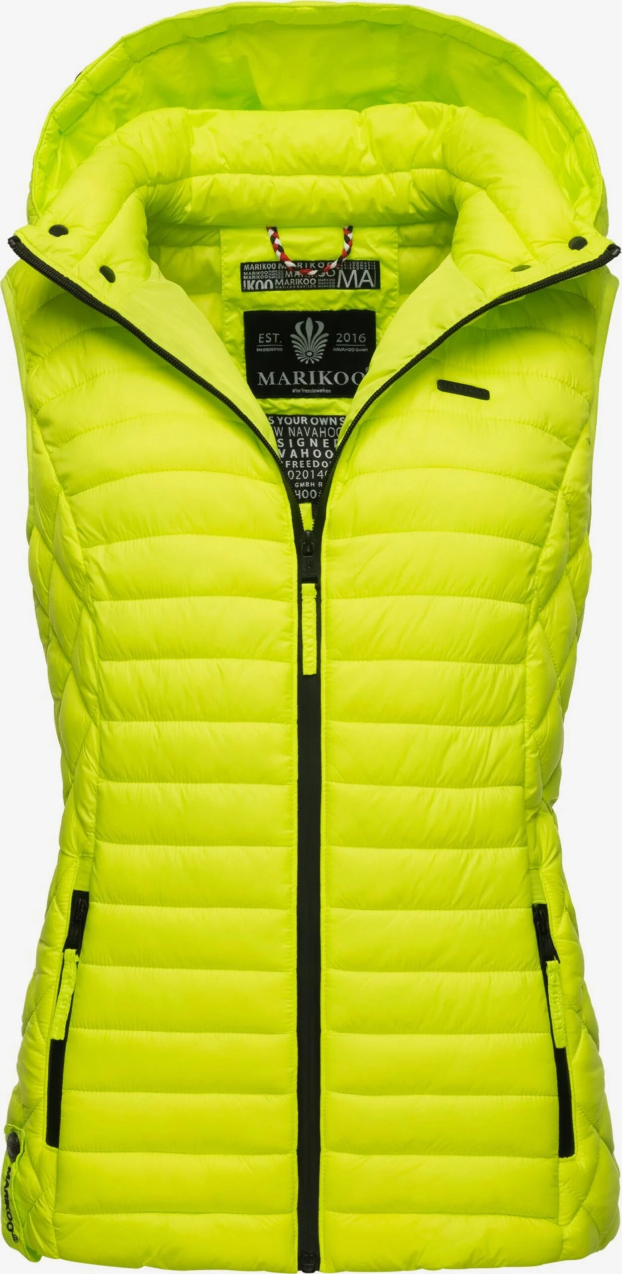 Marikoo Vestes Sans Manches Gilet Femme Citron Vert 3 Marikoo Vestes Sans Manches Gilet Femme Citron Vert