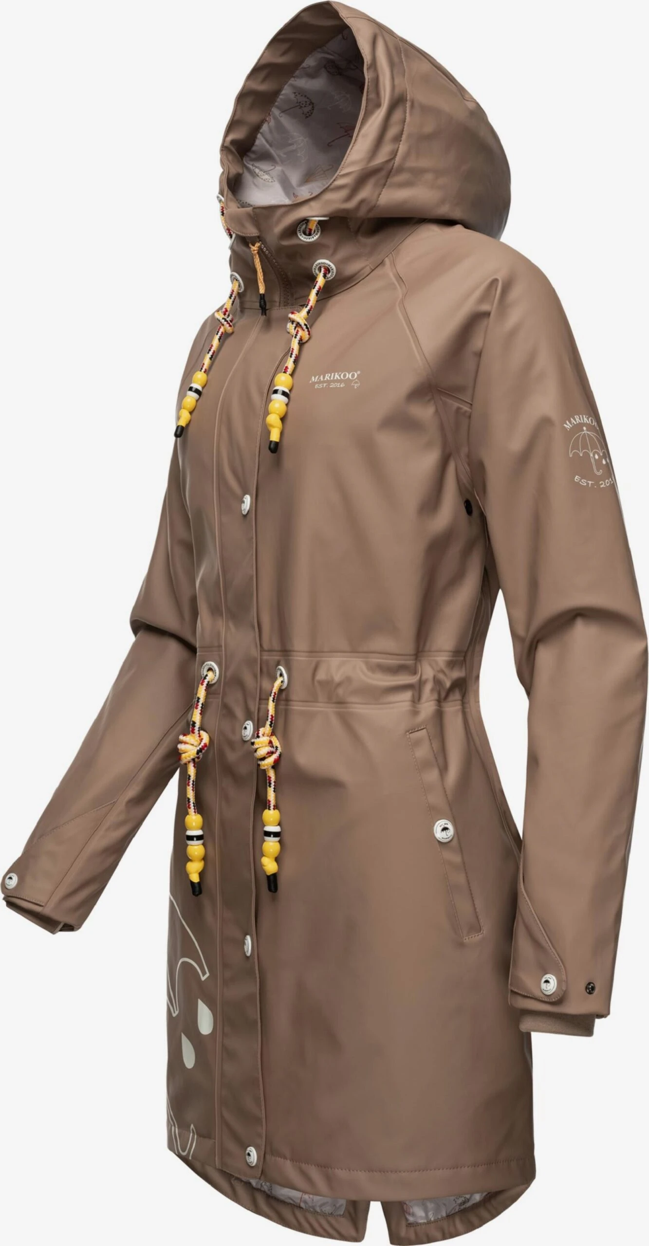 Marikoo Manteaux De Pluie Manteau Fonctionnel Femme Marron 4 Marikoo Manteaux De Pluie Manteau Fonctionnel Femme Marron – Image 2