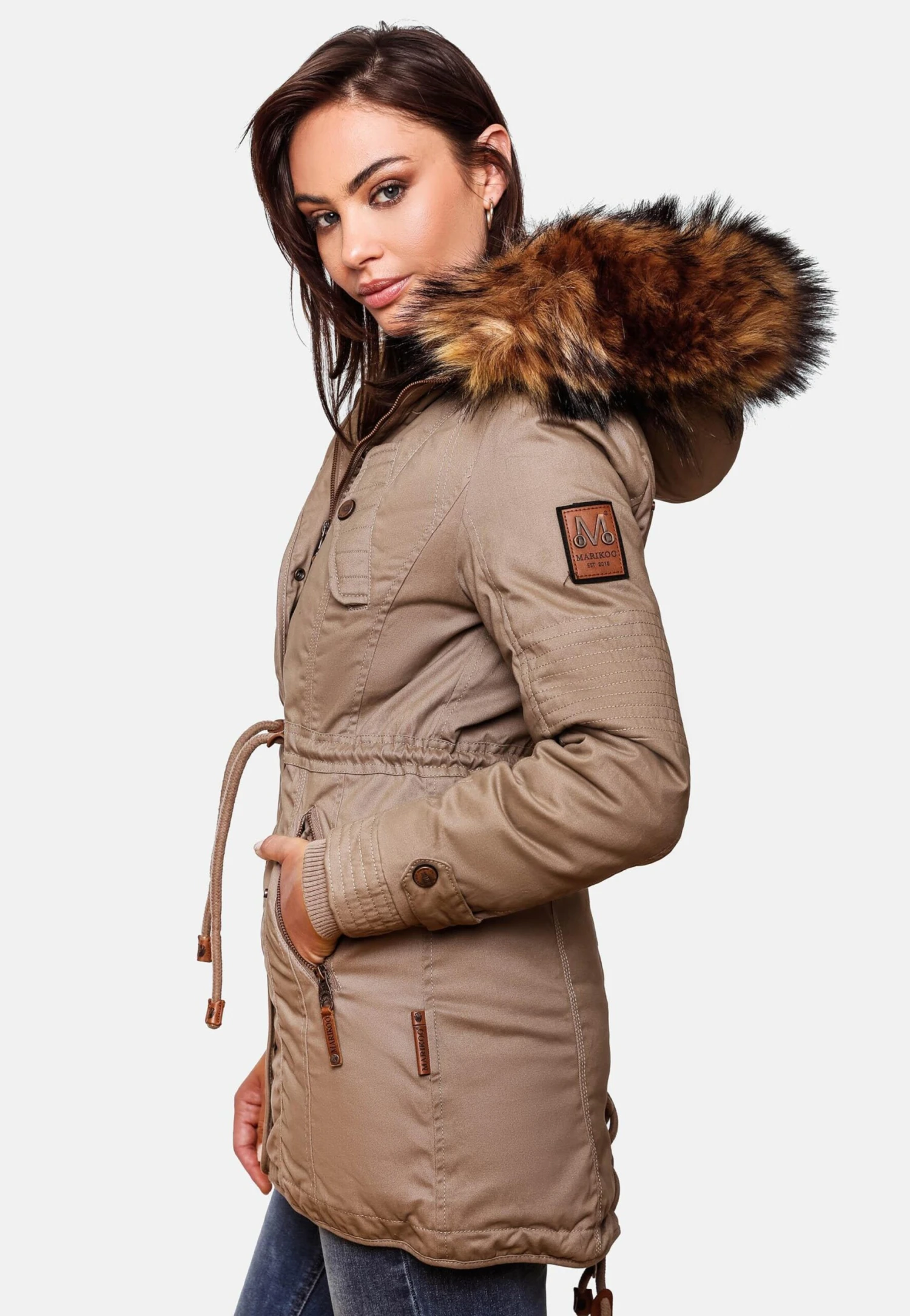 Marikoo Parkas Parka D’hiver La Viva Femme Beige Clair 9 Marikoo Parkas Parka D’hiver La Viva Femme Beige Clair – Image 7