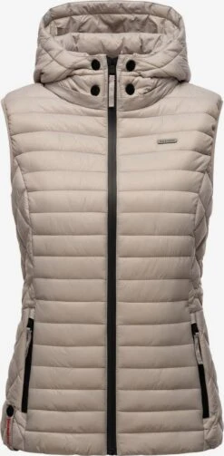 Marikoo Vestes Sans Manches Gilet Hasenpfote Femme Gris Clair